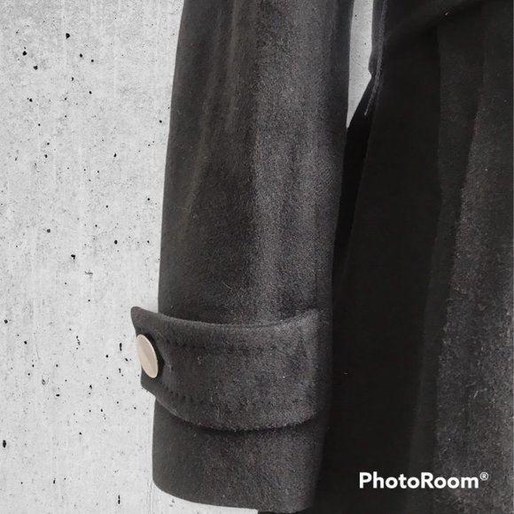 Aritzia Talula Babaton Black Wool Cashmere Blend Coat (L) (Repaired) - Picture 10 of 14